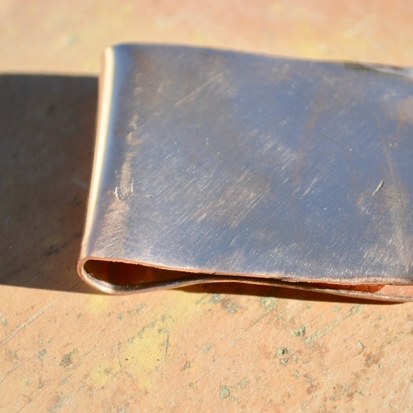 Solid Copper Money Clip Dad Greek Key Handmade Rustic Gift Father Southwestern - Picture 5 of 8